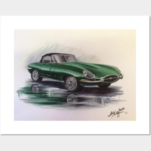 Iconic E Type Jaguar Posters and Art